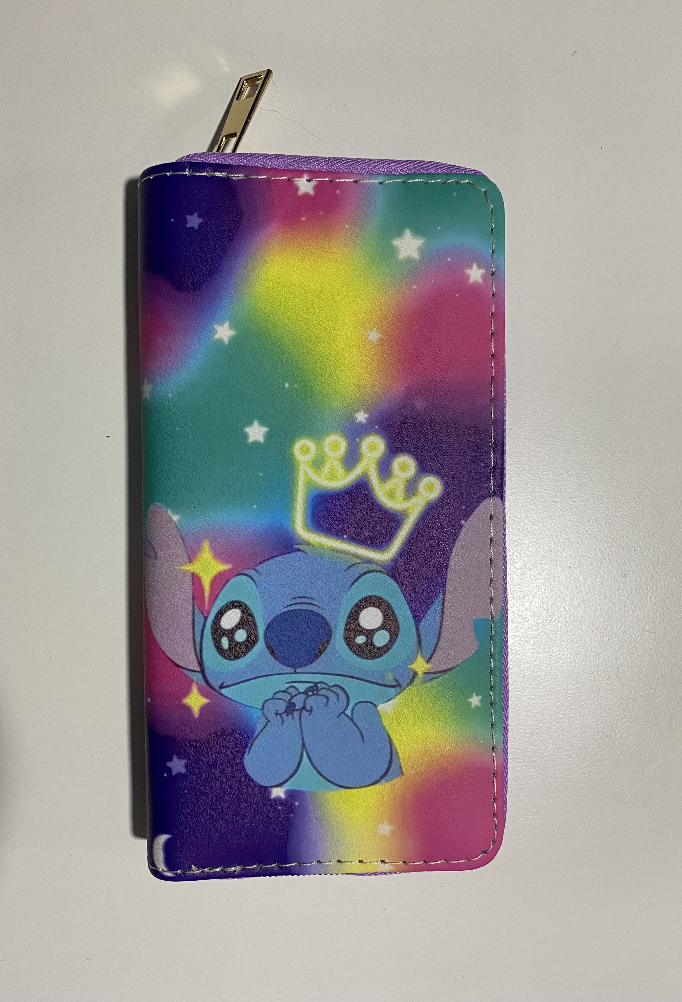 Billetera Stitch Arcoiris