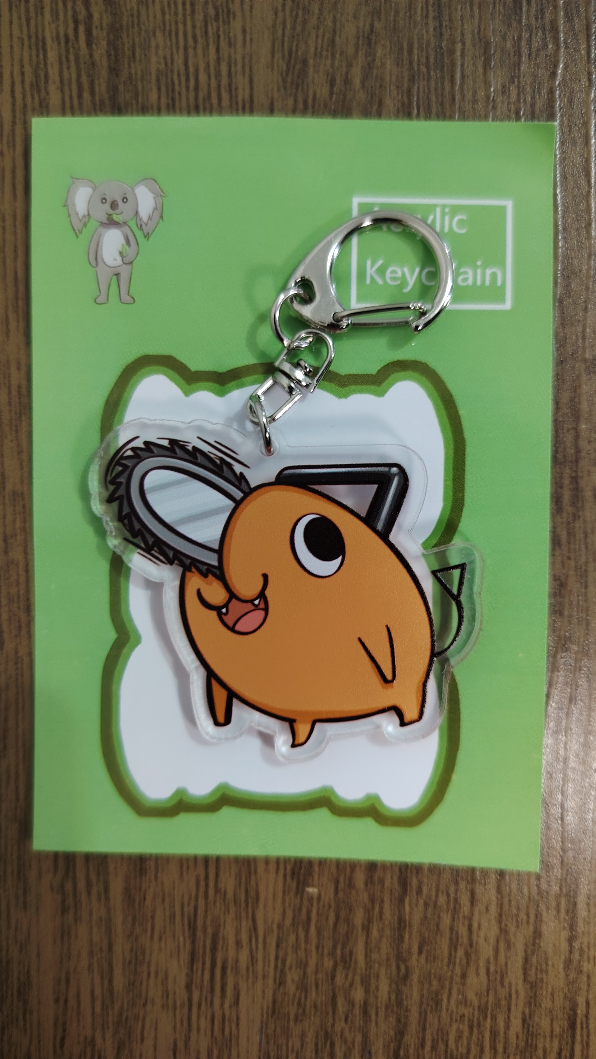 Llavero Acrílico Pochita Saltando